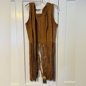 Fringed Brown Crop Top